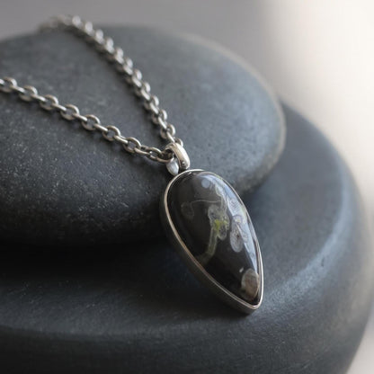 Fossil Jasper Charm Pendant - Sterling Silver - Choose your Pendant