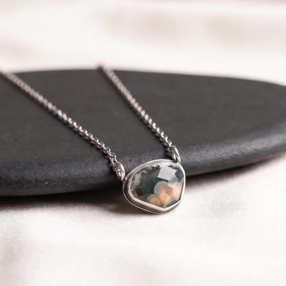 Custom Ocean Jasper Pendant - Choose Your Stone - Sterling Silver