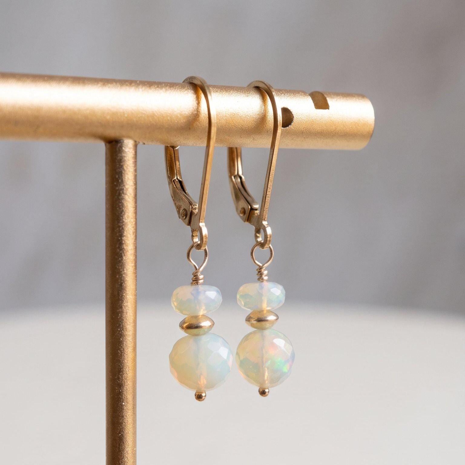 Ethiopian Opal Earrings | 14 KT Gold Filled