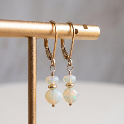 Ethiopian Opal Earrings | 14 KT Gold Filled