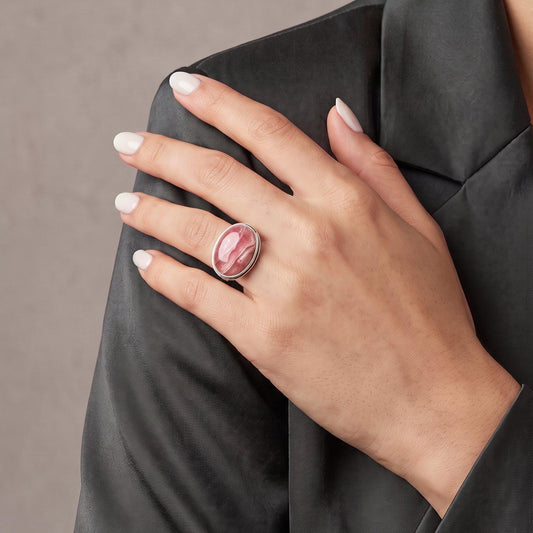 Rhodochrosite Ring - Sterling Silver - Choose Your Finished Ring