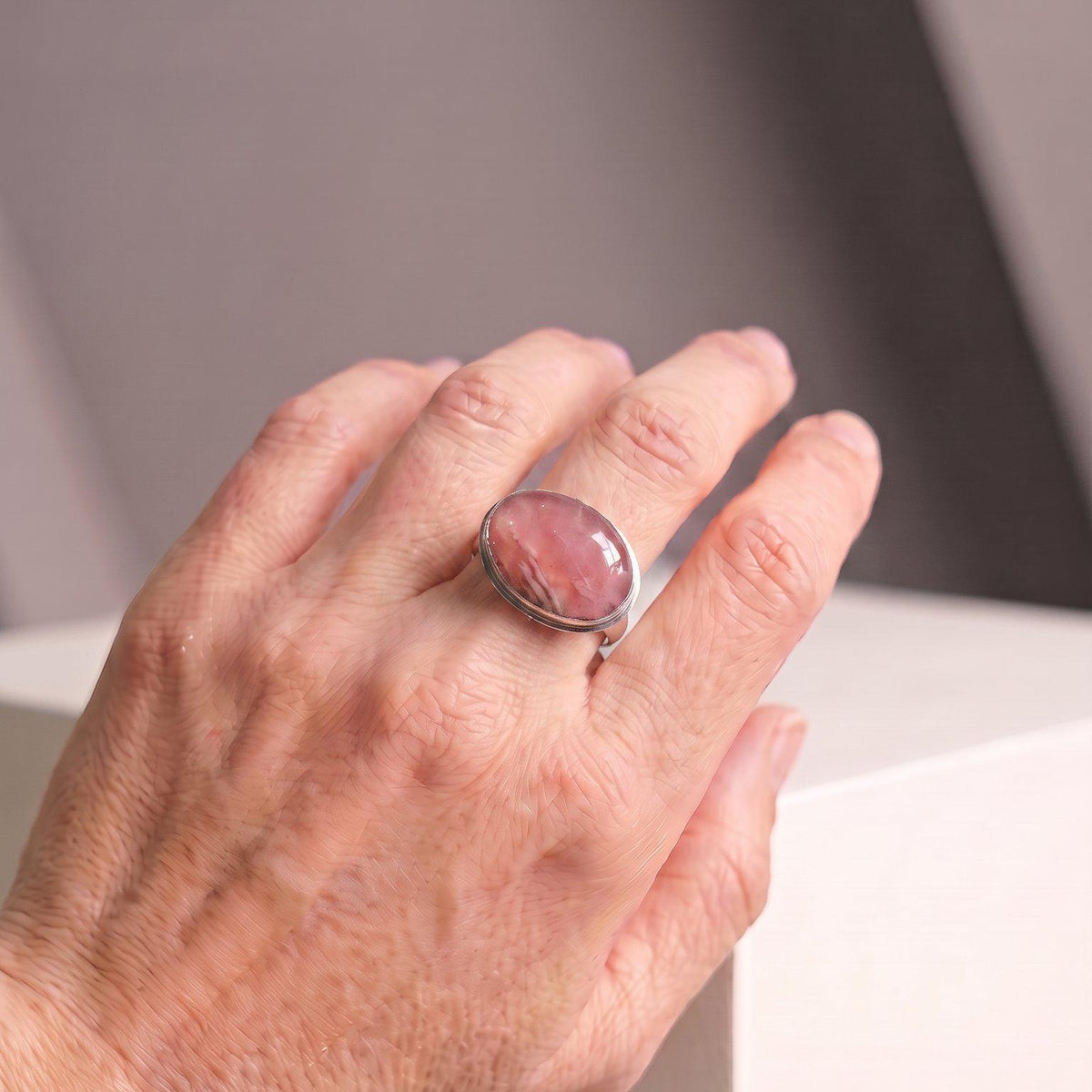 Rhodochrosite Ring - Sterling Silver - Choose Your Finished Ring