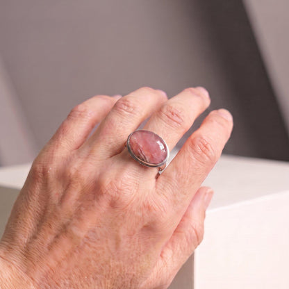 Rhodochrosite Ring - Sterling Silver - Choose Your Finished Ring