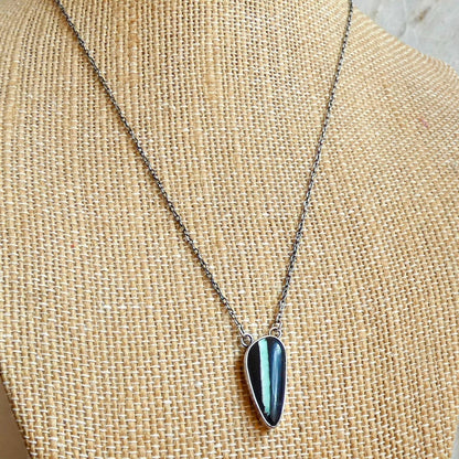 Black Jack Turquoise Necklace | Sterling Silver
