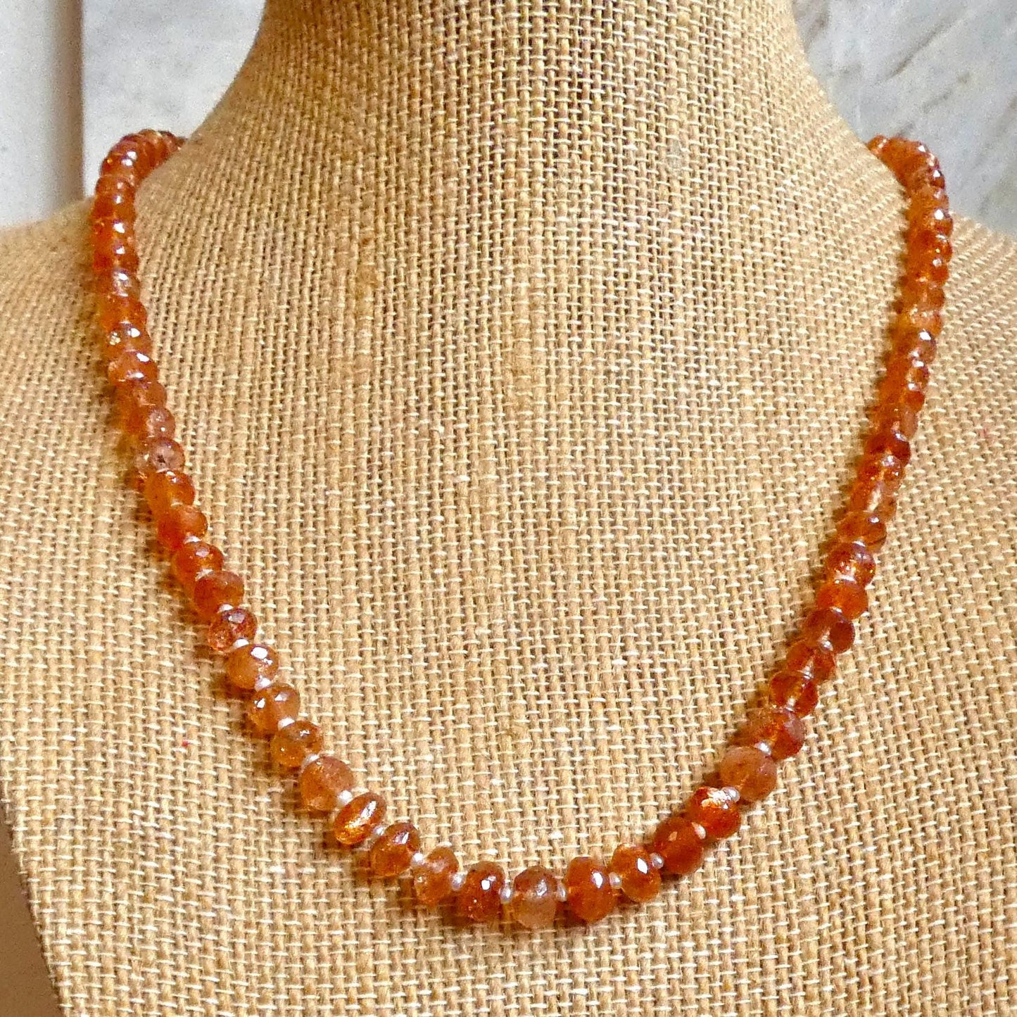 Oregon Sunstone Beaded Necklace | 14 KT Gold Filled