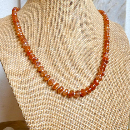 Oregon Sunstone Beaded Necklace | 14 KT Gold Filled