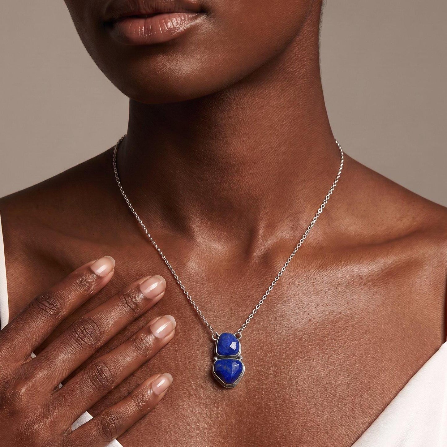 Lapis Lazuli Necklace | Sterling Silver