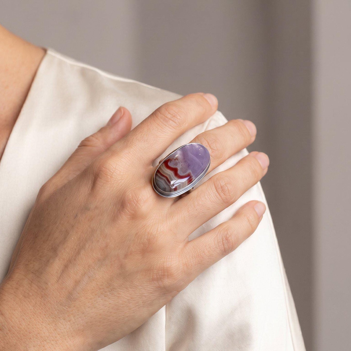 Crazy Lace Amethyst Big Ring | Sterling Silver | Choose Your Ring