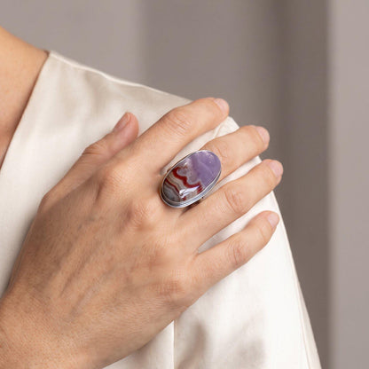 Crazy Lace Amethyst Big Ring | Sterling Silver | Choose Your Ring