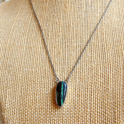 Black Jack Turquoise Necklace | Sterling Silver