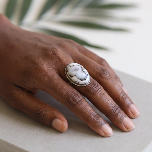 Ocean Jasper Big Ring | Sterling Silver
