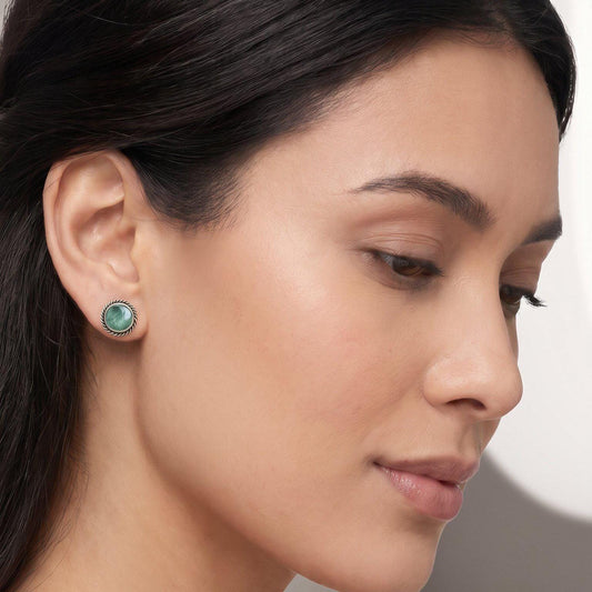 Green Kyanite Traditional Posts | Sterling Silver