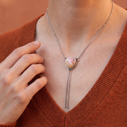 Ocean Jasper Y Necklace | Sterling Silver