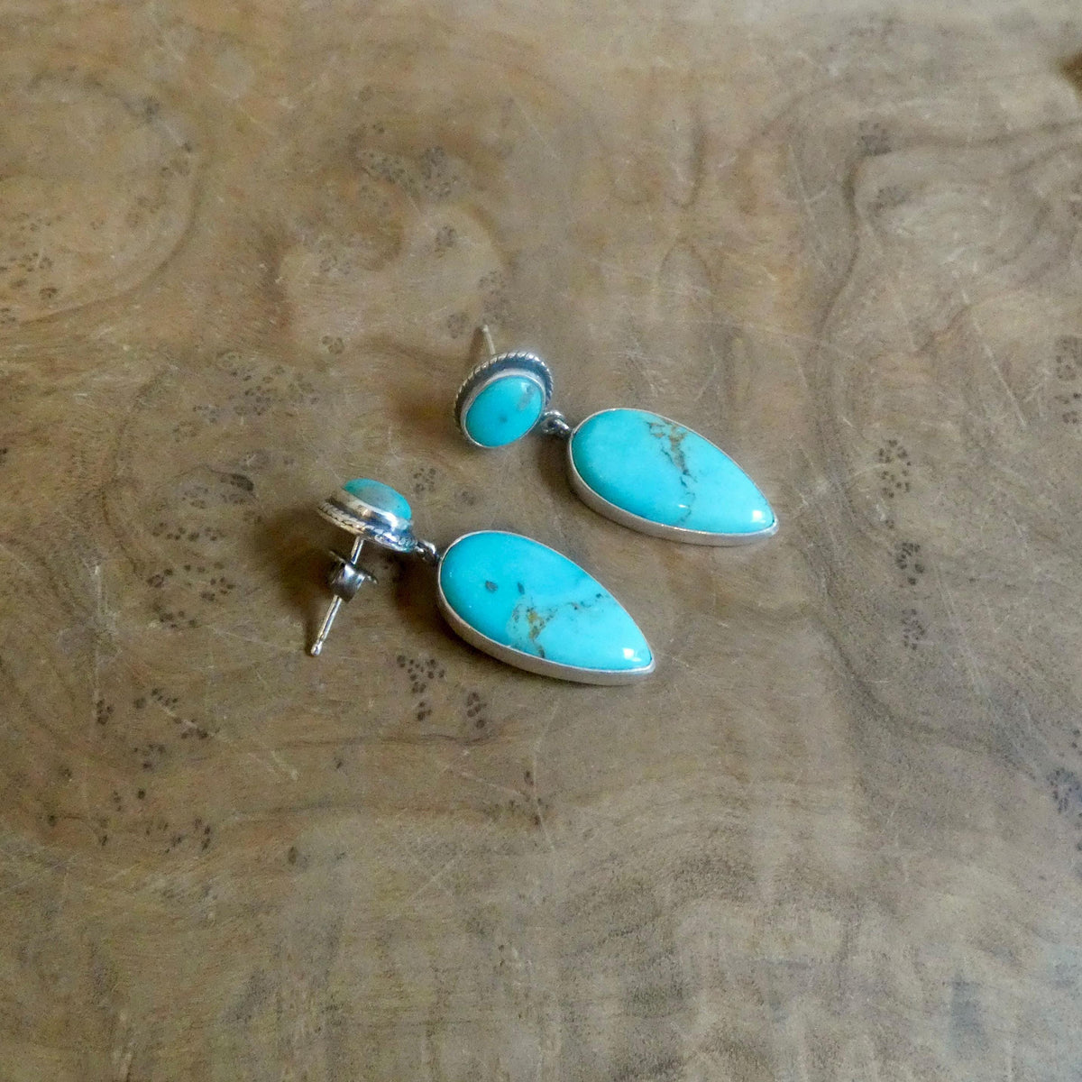 Turquoise Post Drop Earrings | Sterling Silver | Choose Your Pair