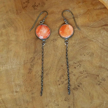 Spiny Oyster Chain Earrings | Sterling Silver