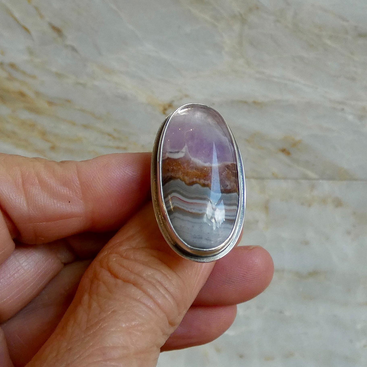 Crazy Lace Amethyst Big Ring | Sterling Silver | Choose Your Ring