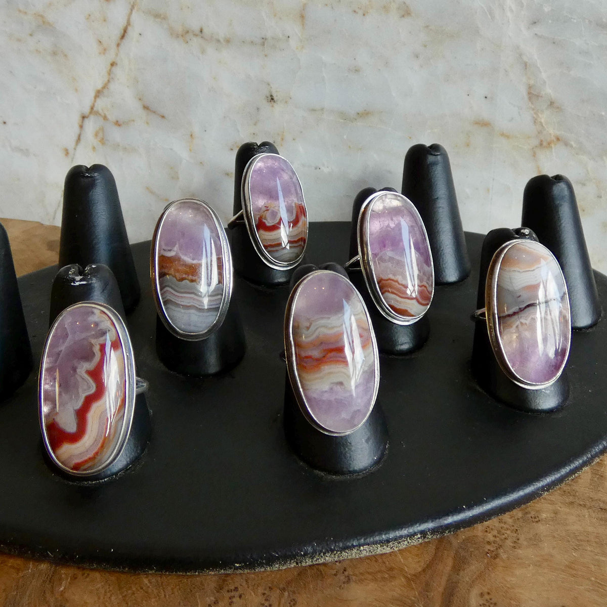 Crazy Lace Amethyst Big Ring | Sterling Silver | Choose Your Ring