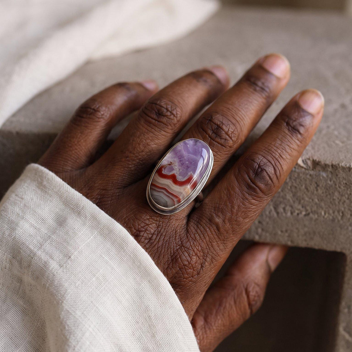 Crazy Lace Amethyst Big Ring | Sterling Silver | Choose Your Ring