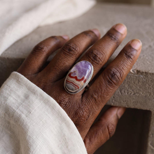 Crazy Lace Amethyst Big Ring | Sterling Silver | Choose Your Ring