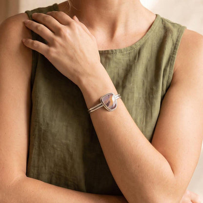 Sonora Jasper Cuff Bracelet - Sterling Silver | Choose Your Stone