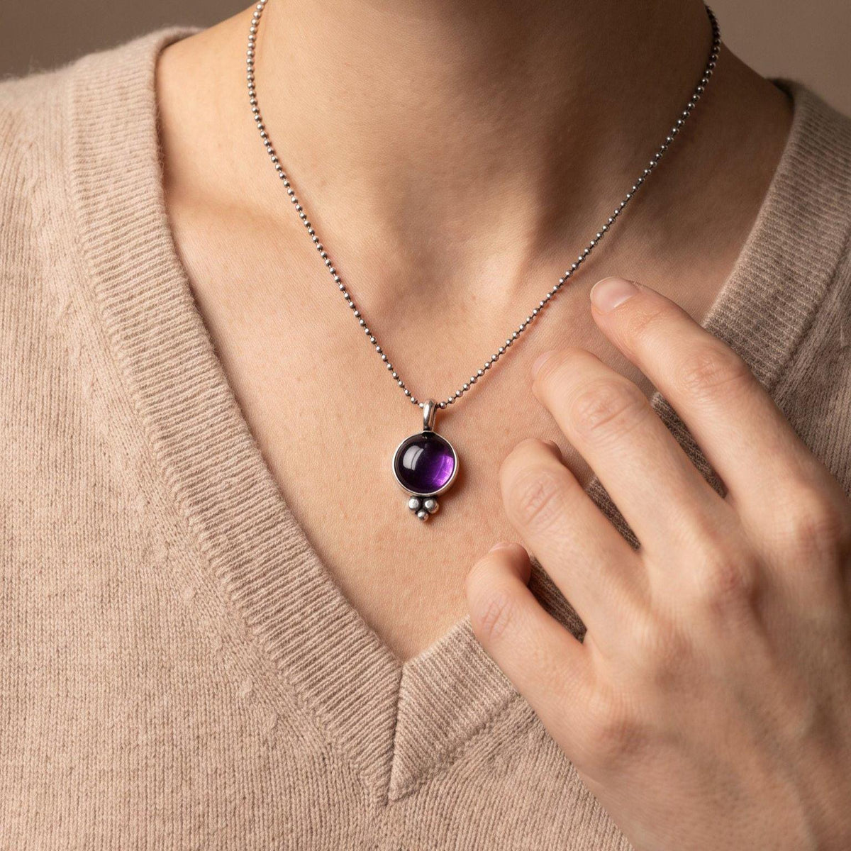 Amethyst Pendant | Sterling Silver