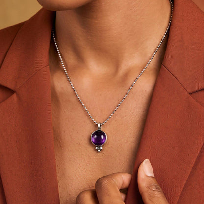 Amethyst Pendant | Sterling Silver