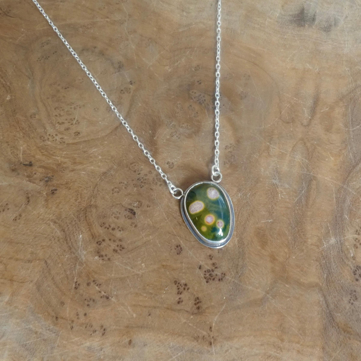 Ocean Jasper Fixed Pendant Necklace | Sterling Silver | Choose Your Piece