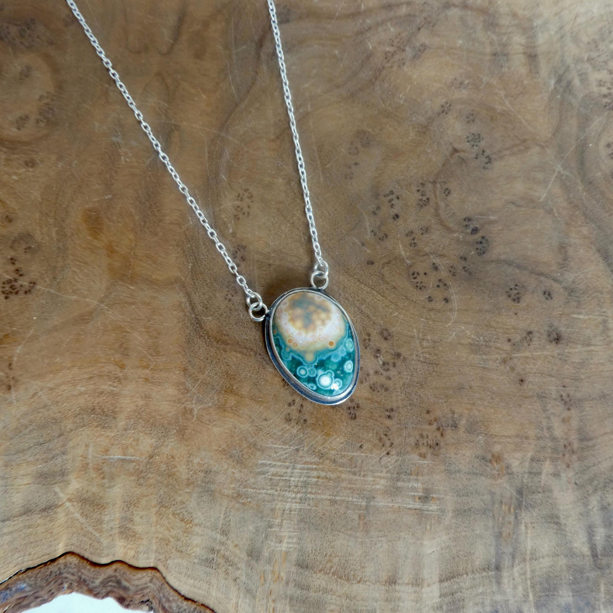 Ocean Jasper Fixed Pendant Necklace | Sterling Silver | Choose Your Piece