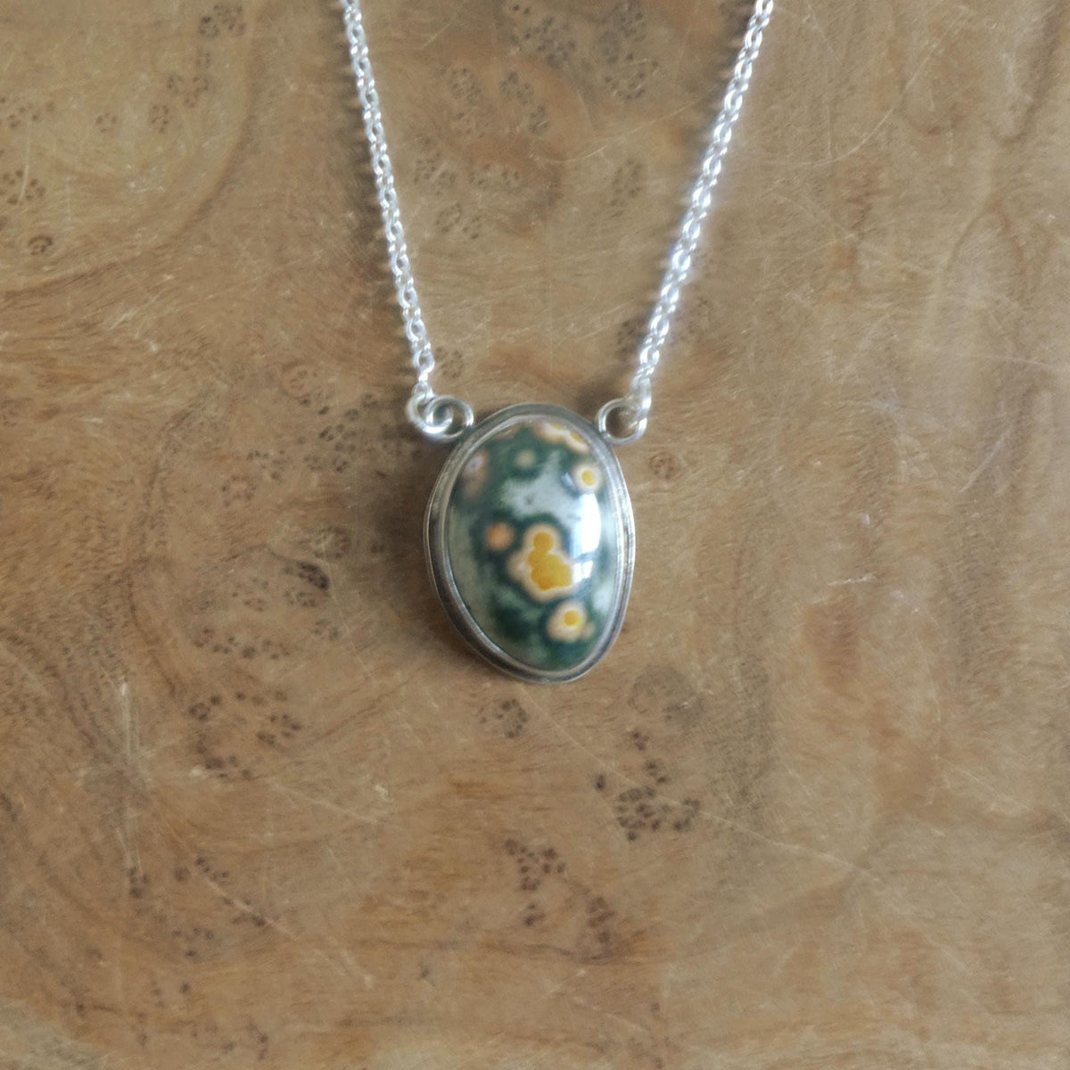 Ocean Jasper Fixed Pendant Necklace | Sterling Silver | Choose Your Piece