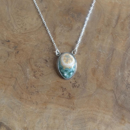 Ocean Jasper Fixed Pendant Necklace | Sterling Silver | Choose Your Piece