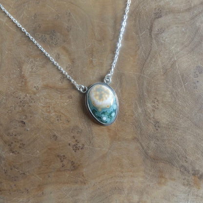 Ocean Jasper Fixed Pendant Necklace | Sterling Silver | Choose Your Piece