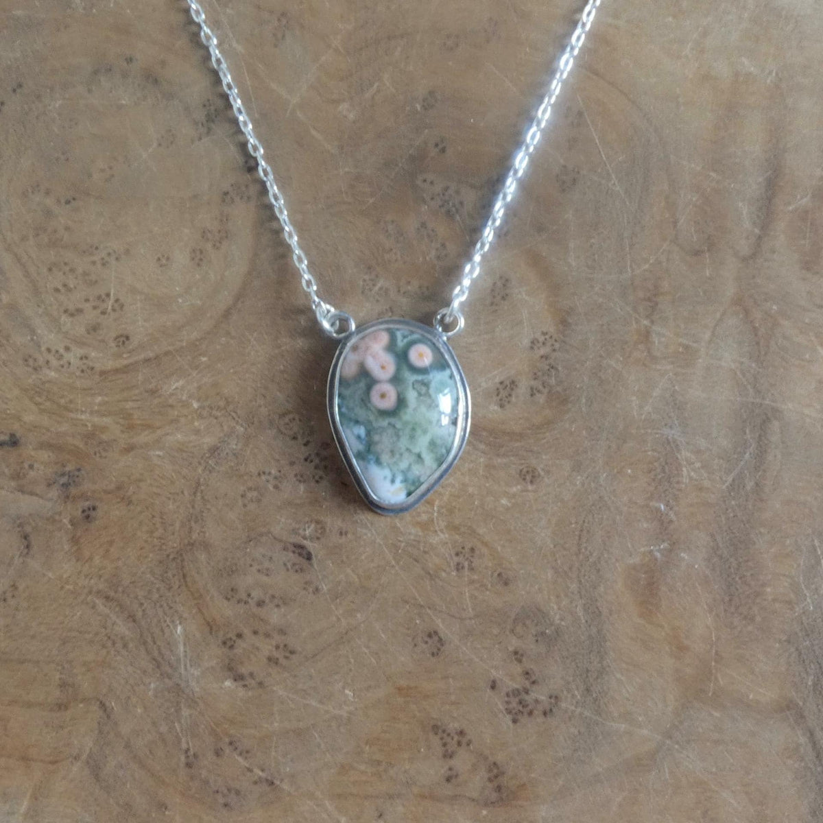 Ocean Jasper Fixed Pendant Necklace | Sterling Silver | Choose Your Piece