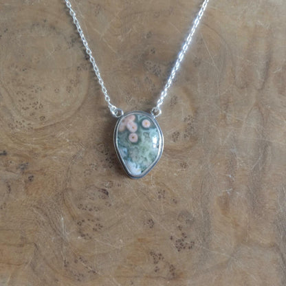 Ocean Jasper Fixed Pendant Necklace | Sterling Silver | Choose Your Piece