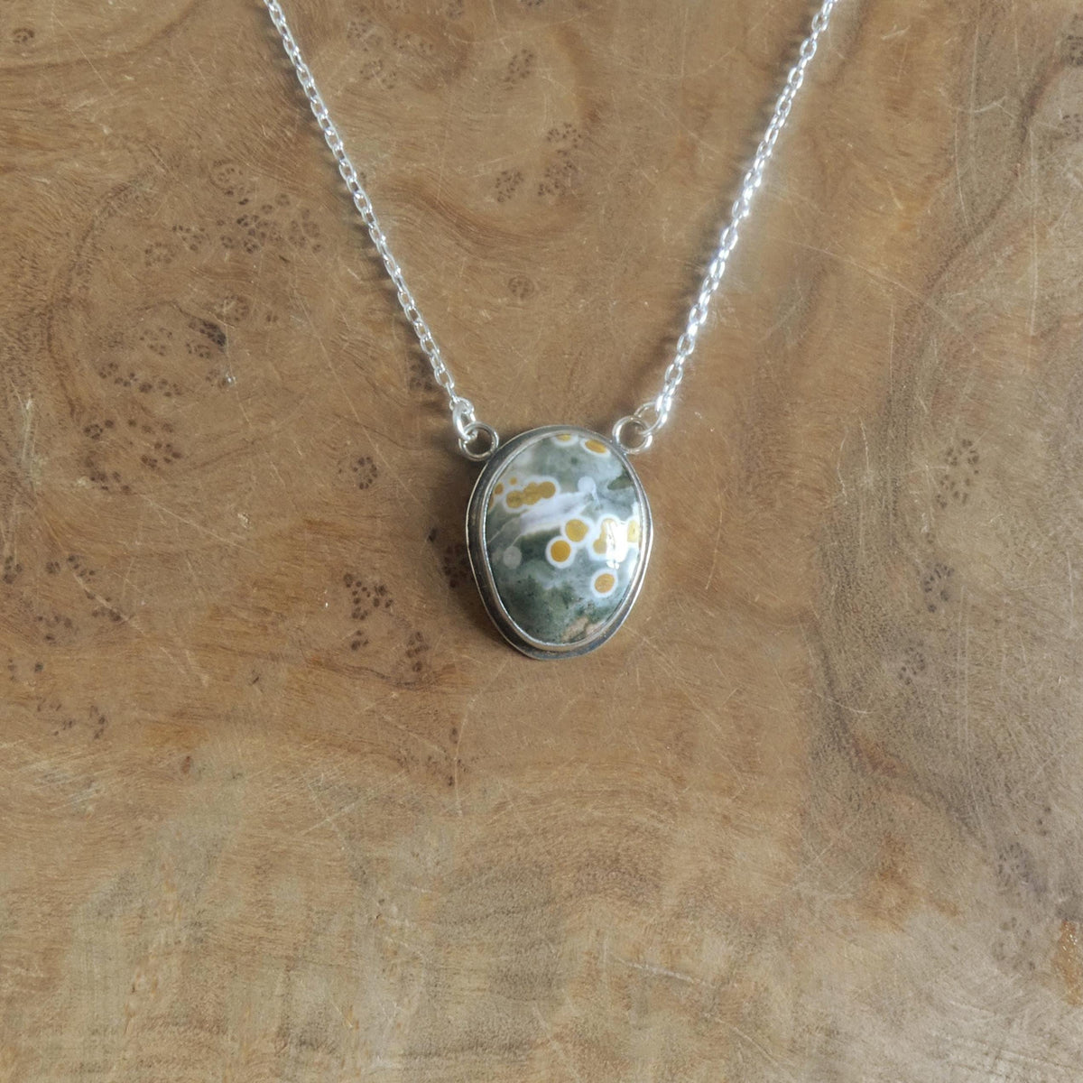 Ocean Jasper Fixed Pendant Necklace | Sterling Silver | Choose Your Piece