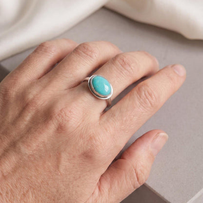Kingman Turquoise East West Ring | Sterling Silver | Choose Your Ring
