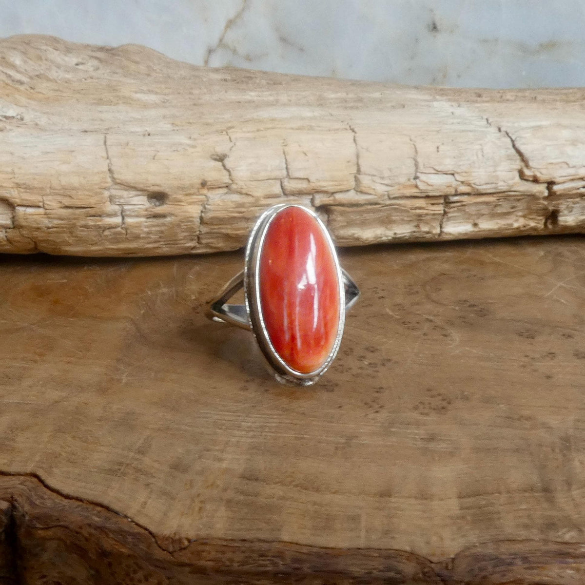 Spiny Oyster Boho Ring | Sterling Silver