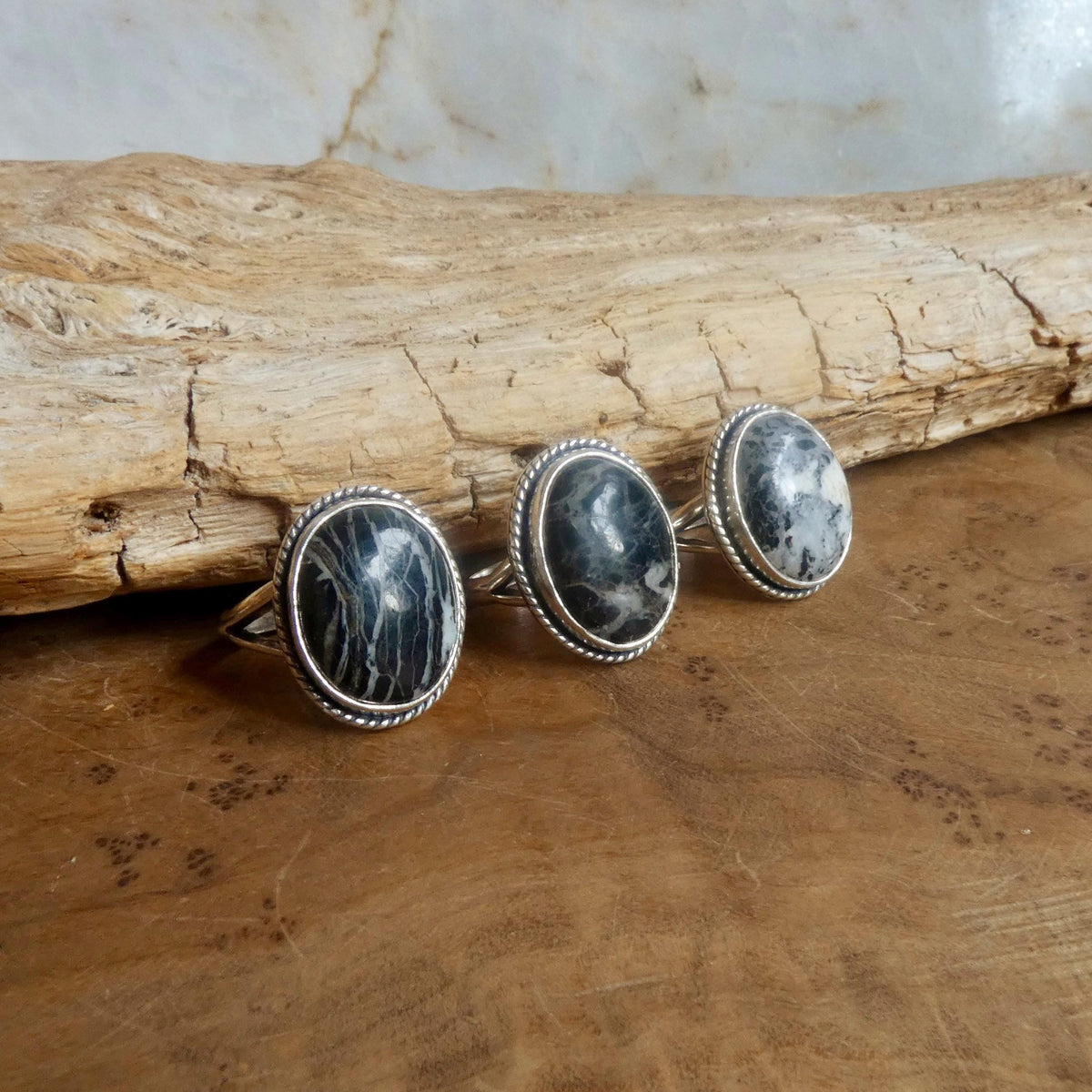 White Buffalo Ring | Sterling Silver | Choose Your Ring