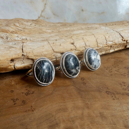 White Buffalo Ring | Sterling Silver | Choose Your Ring