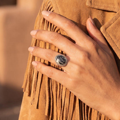 White Buffalo Ring | Sterling Silver | Choose Your Ring