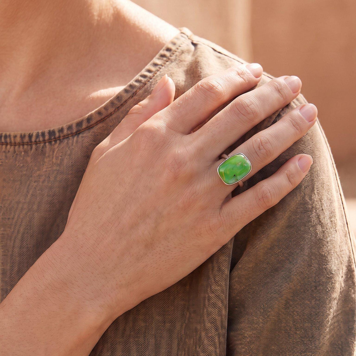 Sonoran Gold Turquoise Ring | Sterling Silver