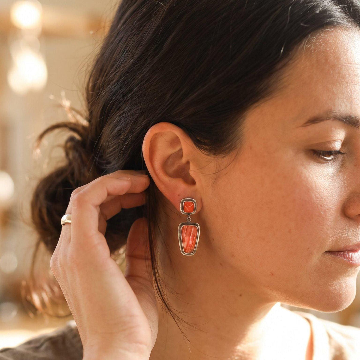 Spiny Oyster Earrings | Sterling Silver