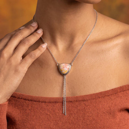 Ocean Jasper Y Necklace | Sterling Silver