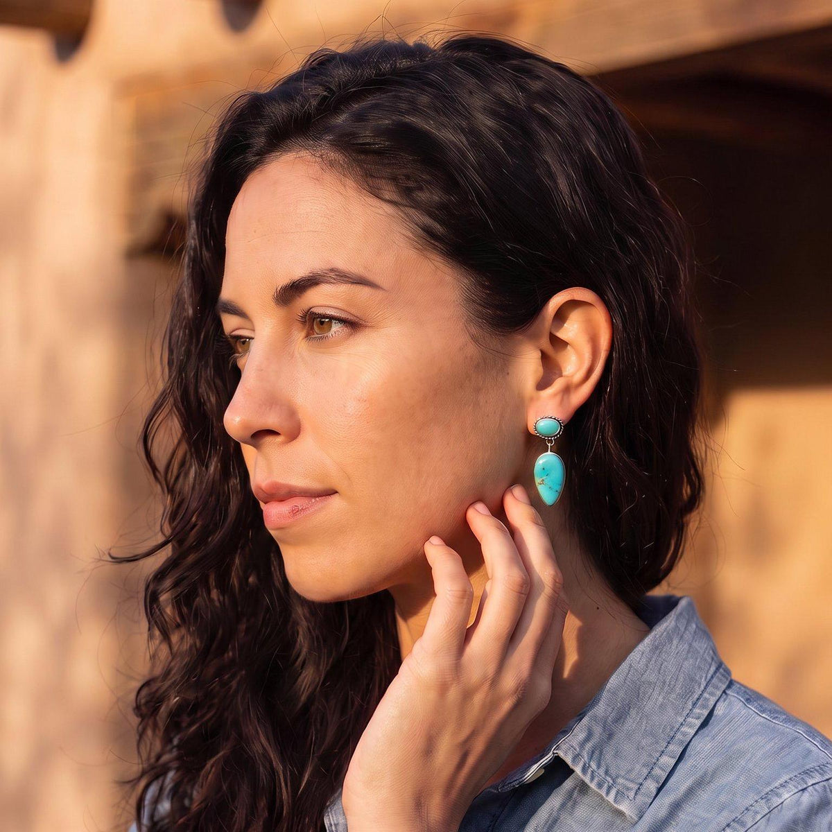 Turquoise Post Drop Earrings | Sterling Silver | Choose Your Pair