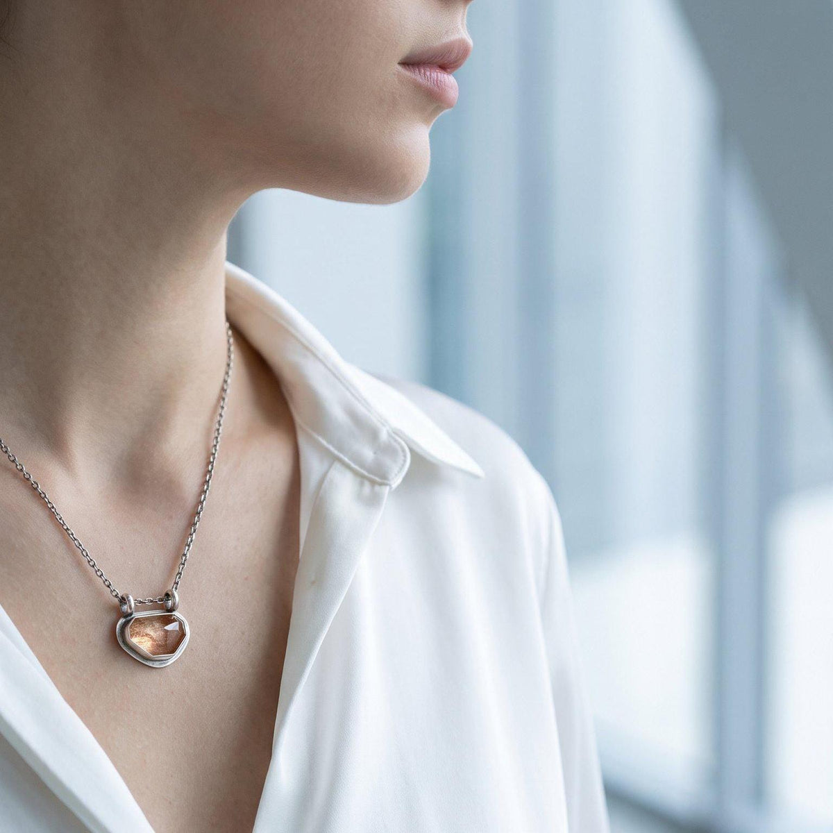 Copper Rutilated Quartz Pendant | Sterling Silver | Choose Your Stone