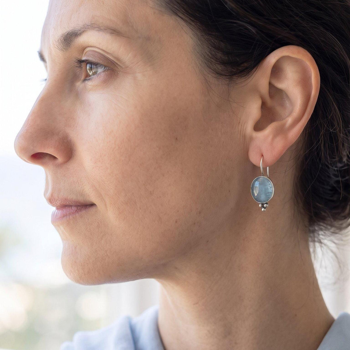 Aquamarine Piper Earrings | Sterling Silver