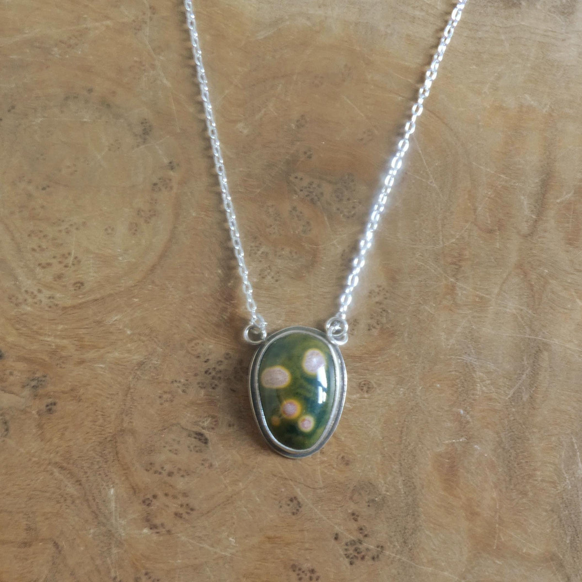 Ocean Jasper Fixed Pendant Necklace | Sterling Silver | Choose Your Piece