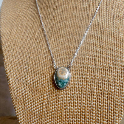 Ocean Jasper Fixed Pendant Necklace | Sterling Silver | Choose Your Piece