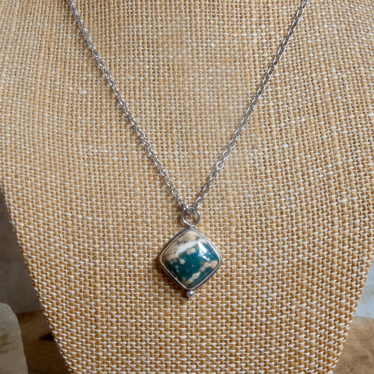 Ocean Jasper Orbs Eye Pendant | Sterling Silver | Choose Your Stone