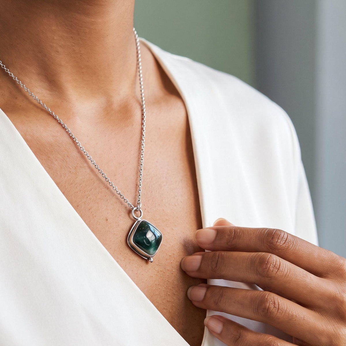 Ocean Jasper Orbs Eye Pendant | Sterling Silver | Choose Your Stone