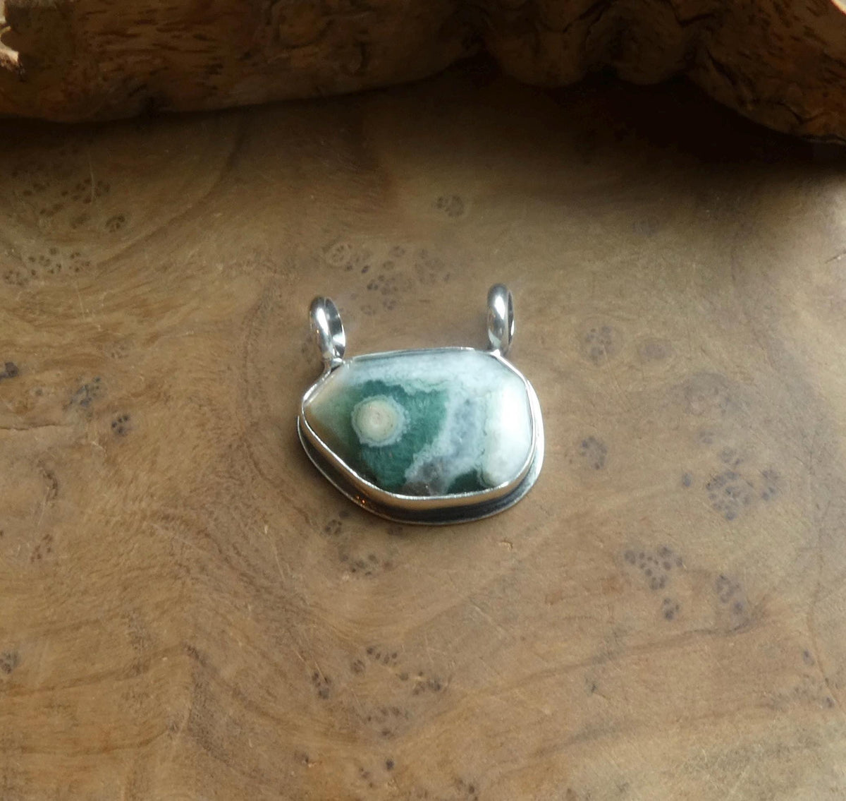 Ocean Jasper Pendant | Sterling Silver
